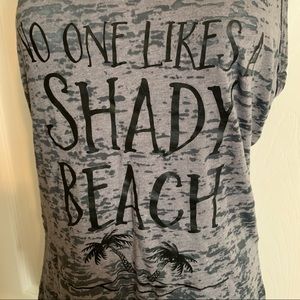 No One Likes A Shady Beach Funny Summer Tank Top M